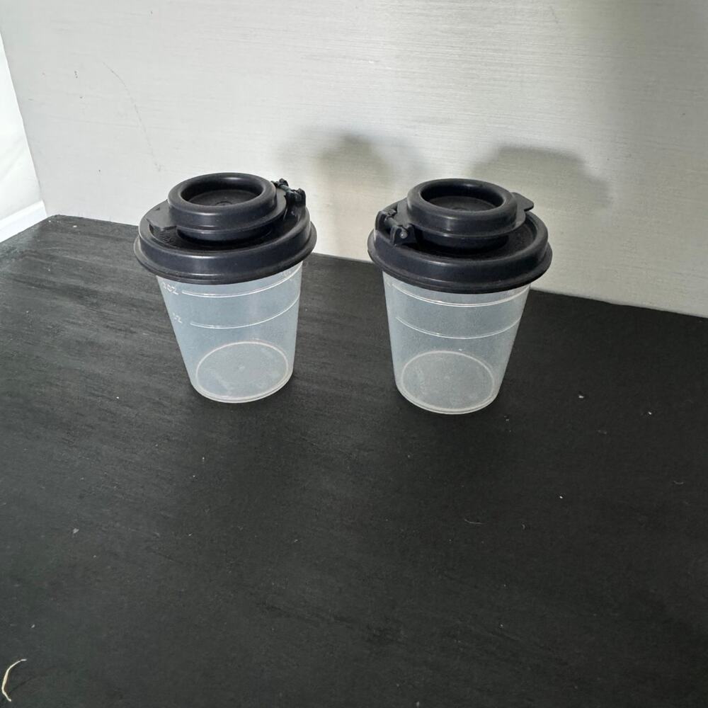 Tupperware mini salt and pepper shakers